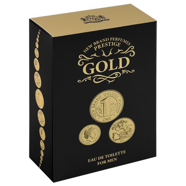Perfume New Brand Gold For Men Eau de Toilette Masculino 100ML foto 1