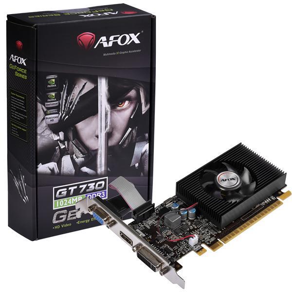 Placa de Vídeo Afox GeForce GT730 1GB DDR3 PCI-Express