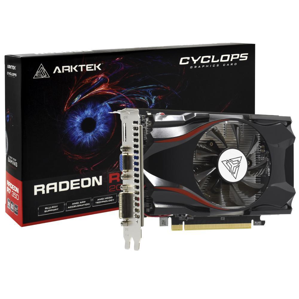 Placa de Vídeo Arktek Cyclops Radeon R7-350 2GB GDDR5 PCI-Express
