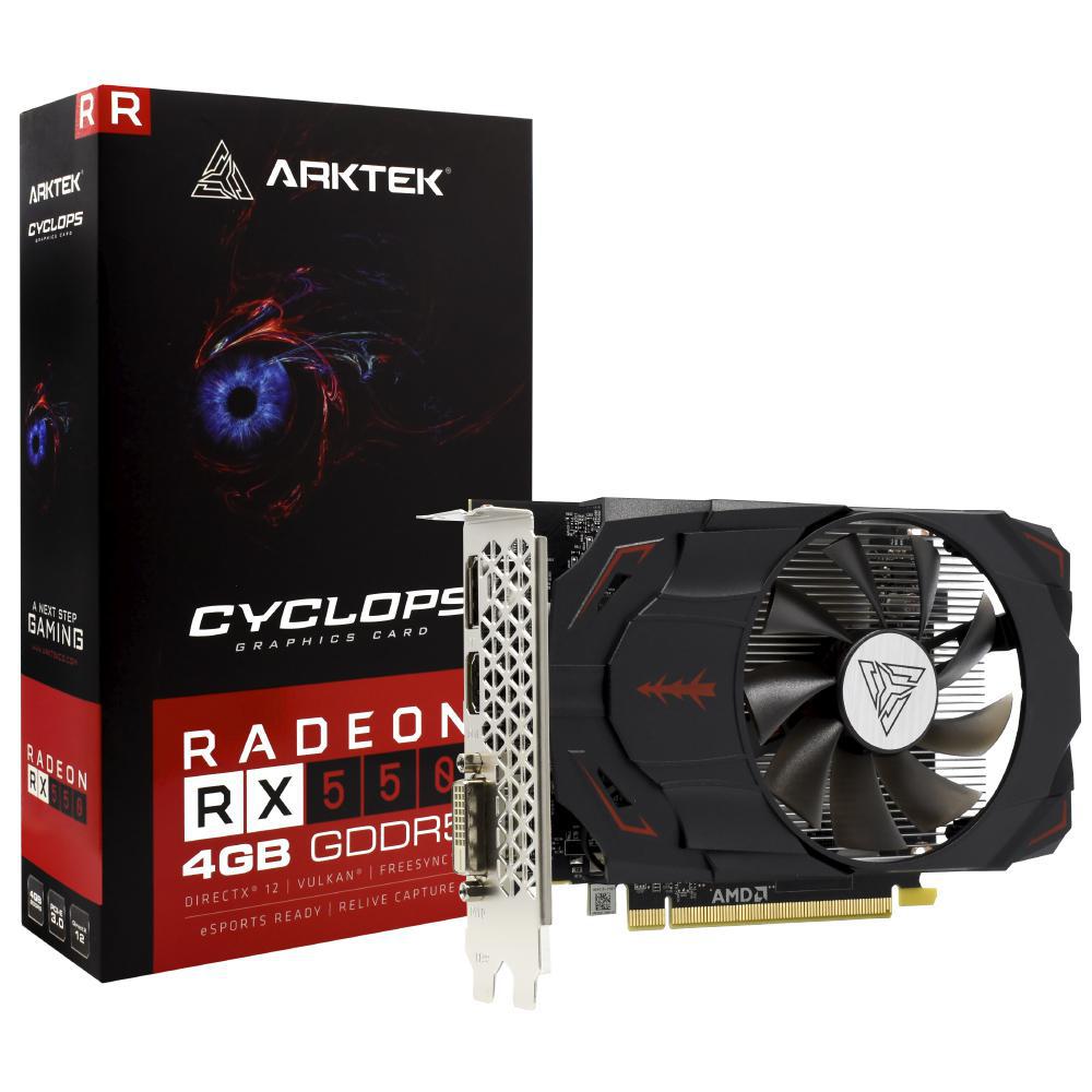 Placa de Vídeo Arktek Cyclops Radeon RX-550 4GB GDDR5 PCI-Express