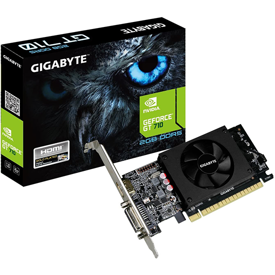 Placa de Vídeo Gigabyte GeForce GT710 2GB DDR3 PCI-Express