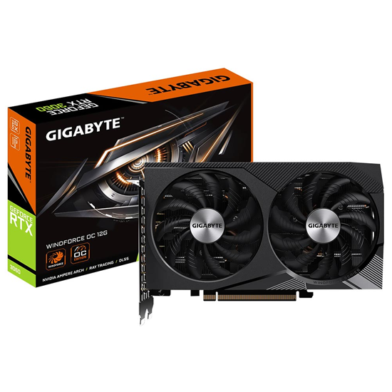 Placa de Vídeo Gigabyte GeForce RTX3060 Windforce OC 12GB GDDR6 PCI-Express