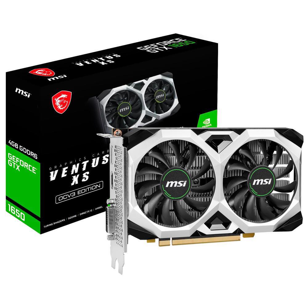 Placa de Vídeo MSI GeForce GTX1650 Ventus XS OCV3 4GB GDDR6 PCI-Express