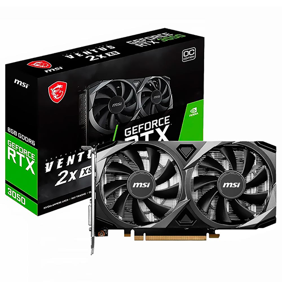 Placa de Vídeo MSI GeForce RTX3050 Ventus 2X XS OC 8GB GDDR6 PCI-Express foto principal
