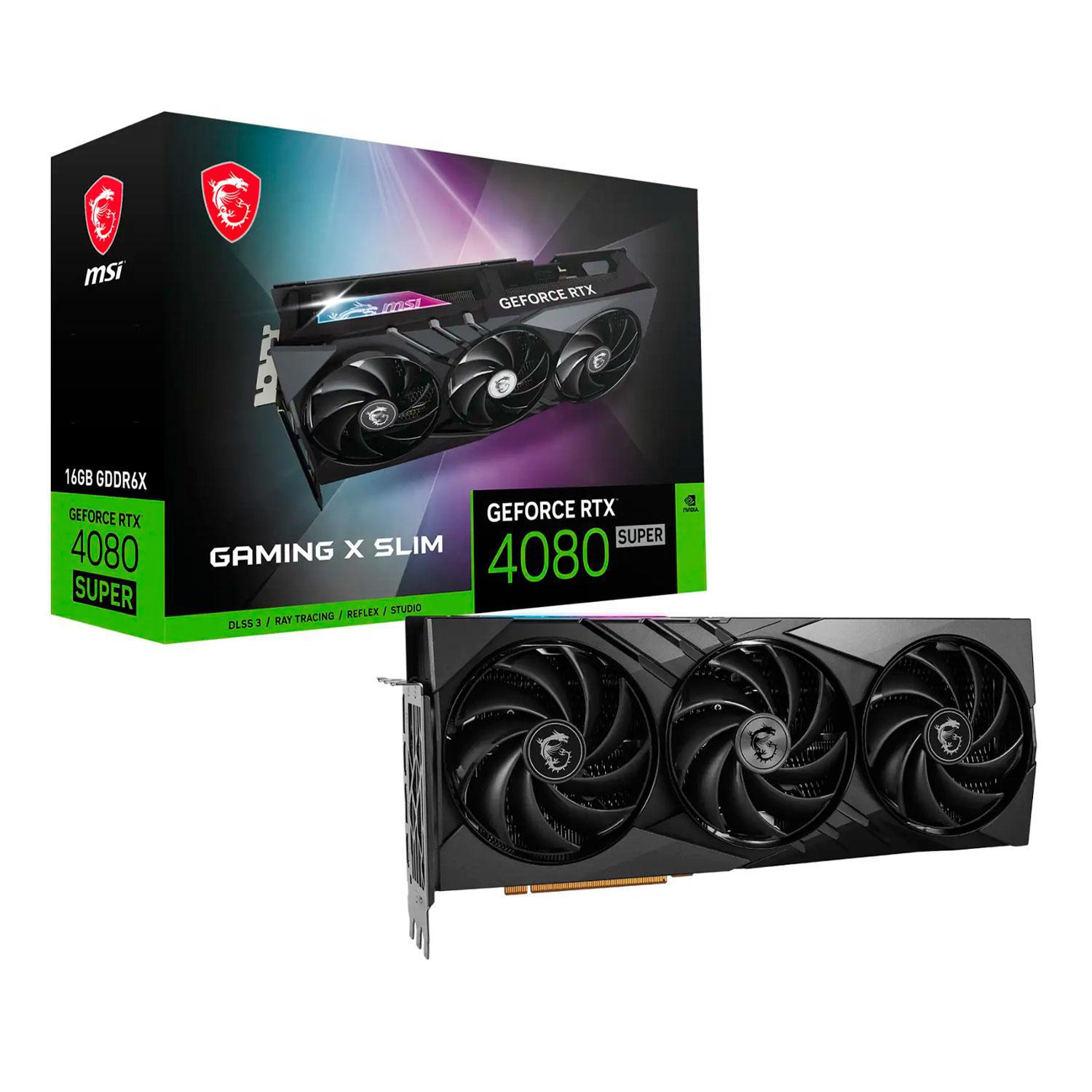 Placa de Vídeo MSI GeForce RTX4080 Super Gaming X Slim 16GB GDDR6X PCI-Express