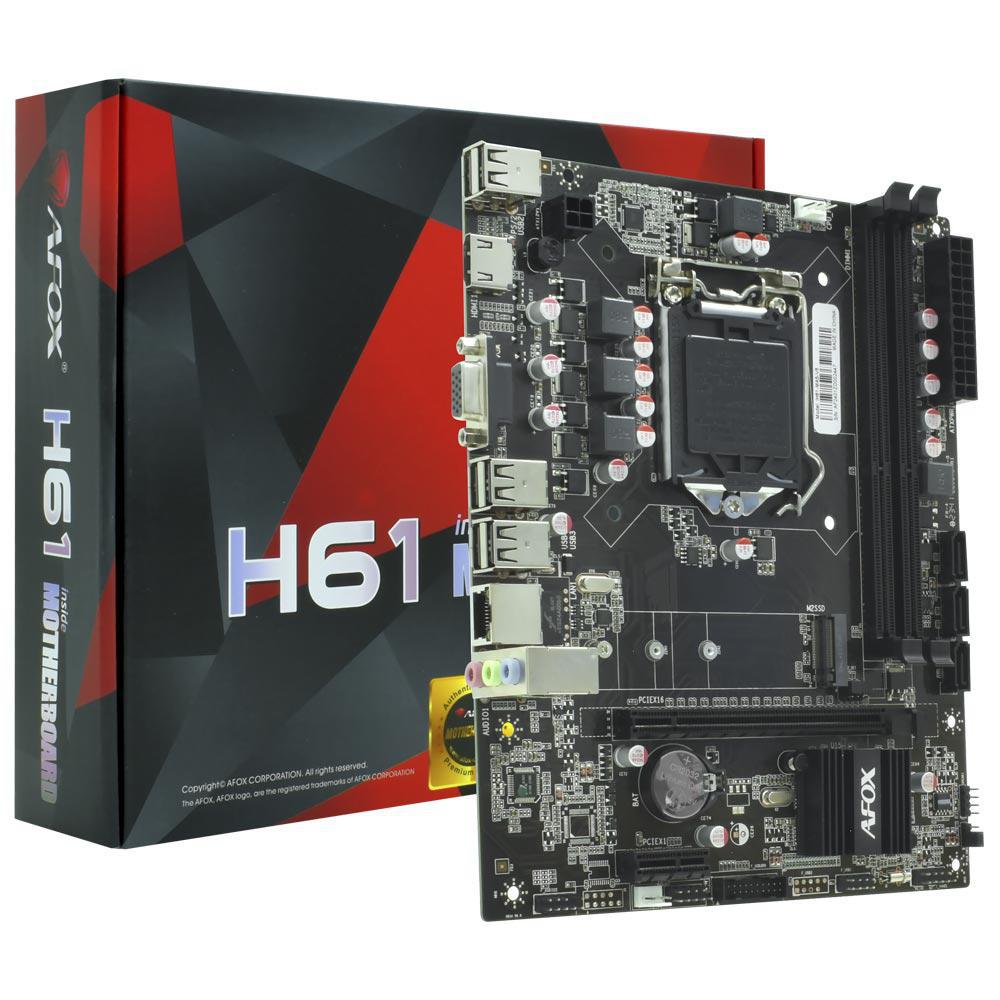 Placa Mãe Afox IH61-MA5-V6 Intel Soquete LGA 1155