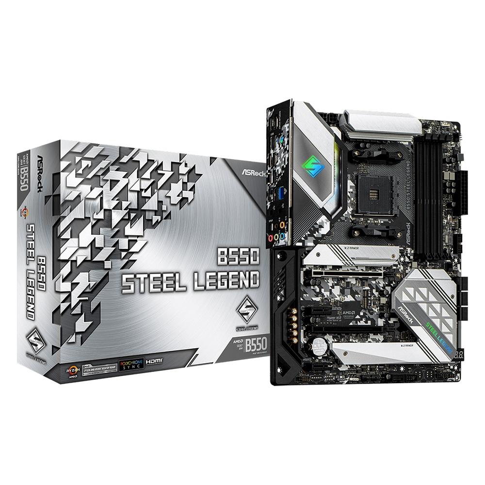 Placa Mãe Asrock B550 Steel Legend AMD Soquete AM4