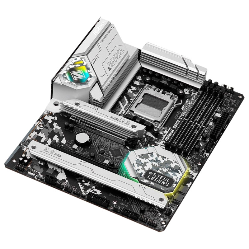 Placa Mãe Asrock B650E Steel Legend Wi-Fi AMD Soquete AM5 foto 3