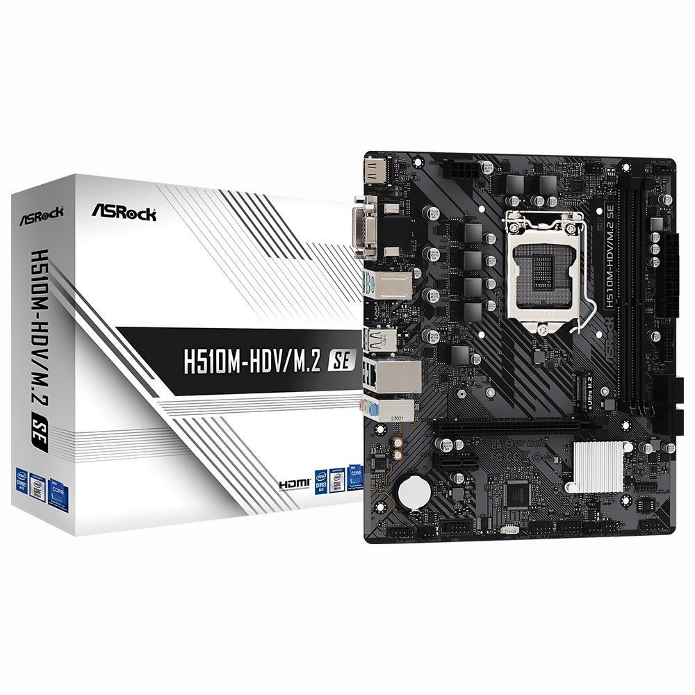 Placa Mãe Asrock H510M-HDV/M.2 SE Intel Soquete LGA 1200