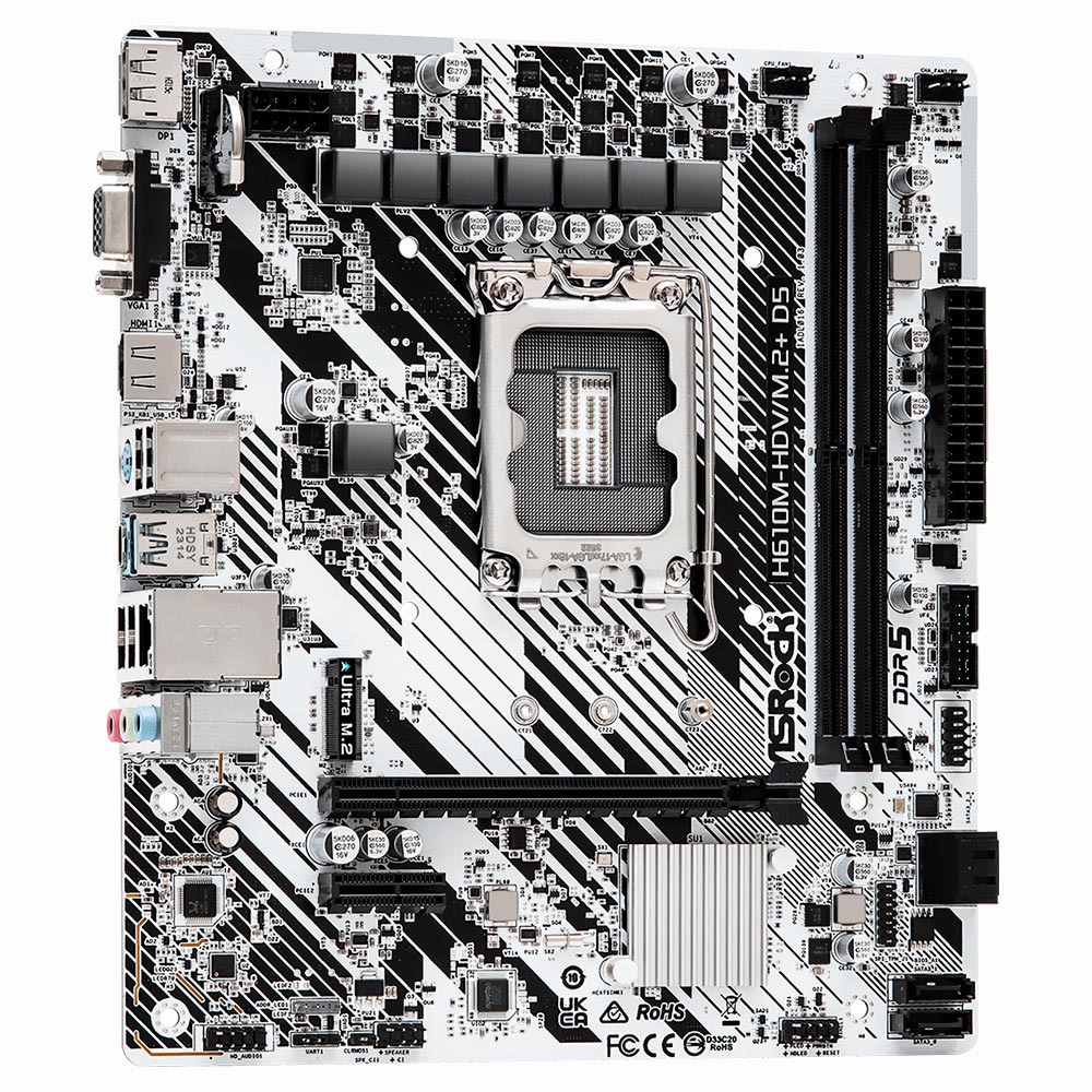 Placa Mãe Asrock H610M-HDV/M.2+ D5 Intel Soquete LGA 1700 foto 1