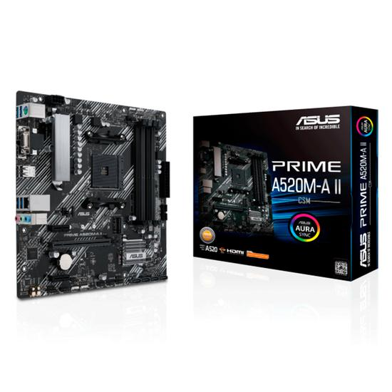 Placa Mãe Asus Prime A520M-A II CSM AMD Soquete AM4