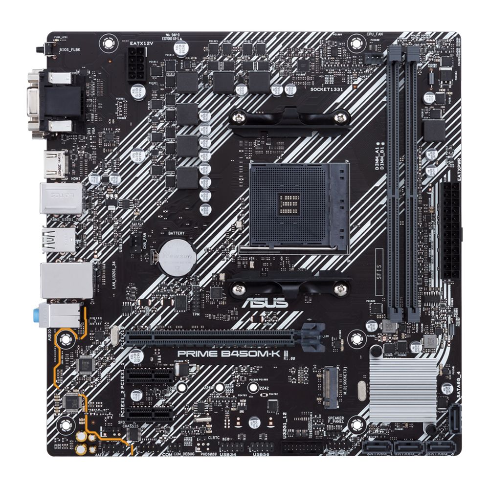 Placa Mãe Asus Prime B450M-K II AMD Soquete AM4 foto 1