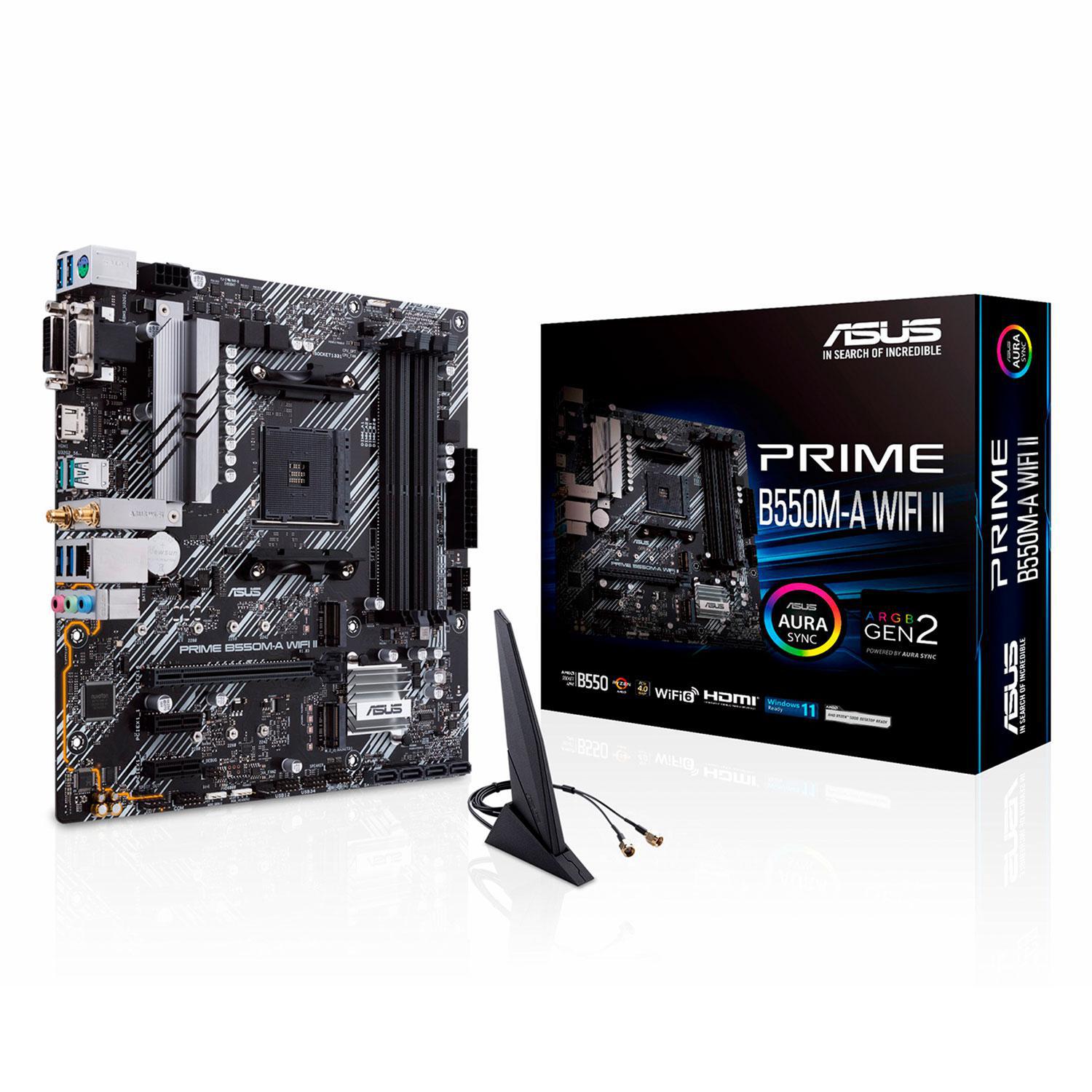Placa Mãe Asus Prime B550M-A Wi-Fi II AMD Soquete AM4