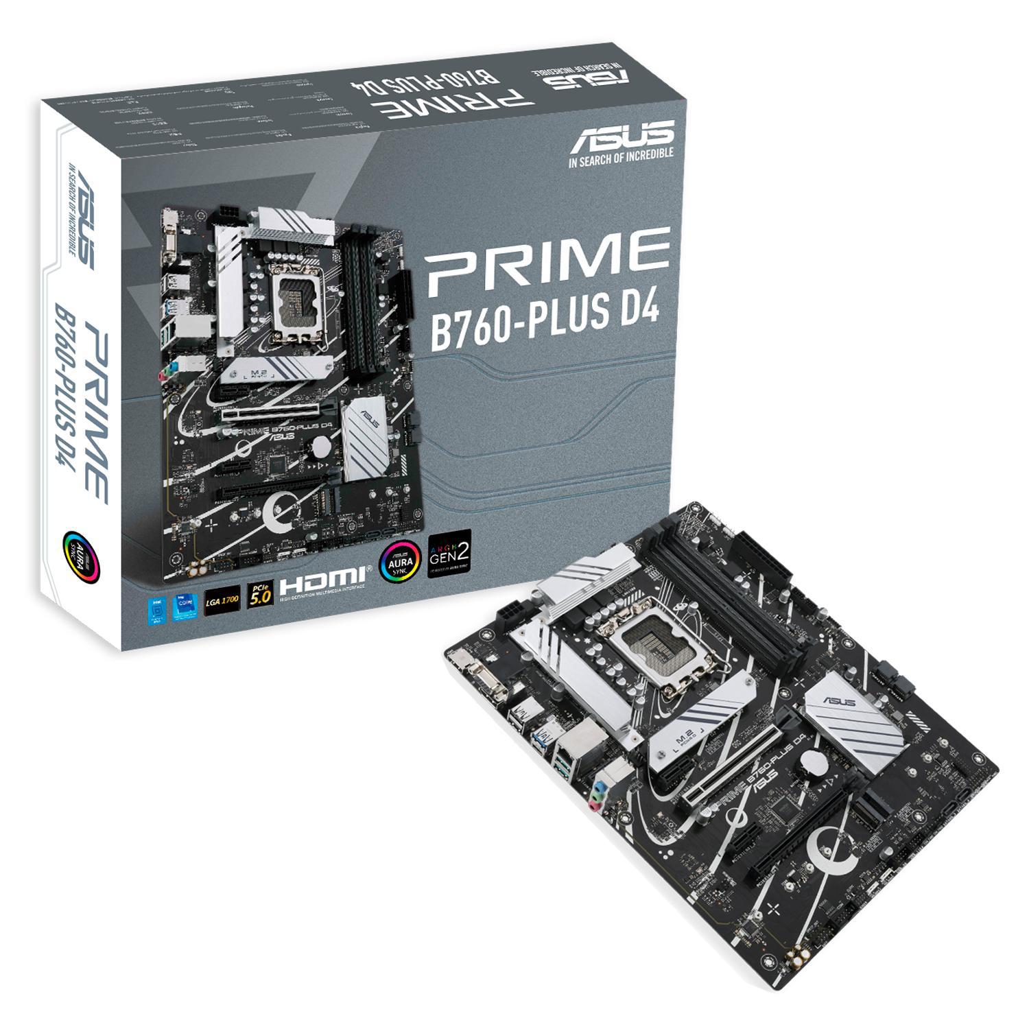 Placa Mãe Asus Prime B760-Plus D4 Intel Soquete LGA 1700