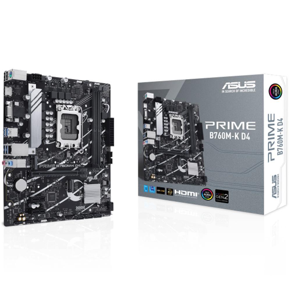 Placa Mãe Asus Prime B760M-K D4 Intel Soquete LGA 1700
