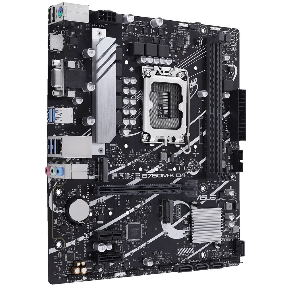Placa Mãe Asus Prime B760M-K D4 Intel Soquete LGA 1700 foto 2