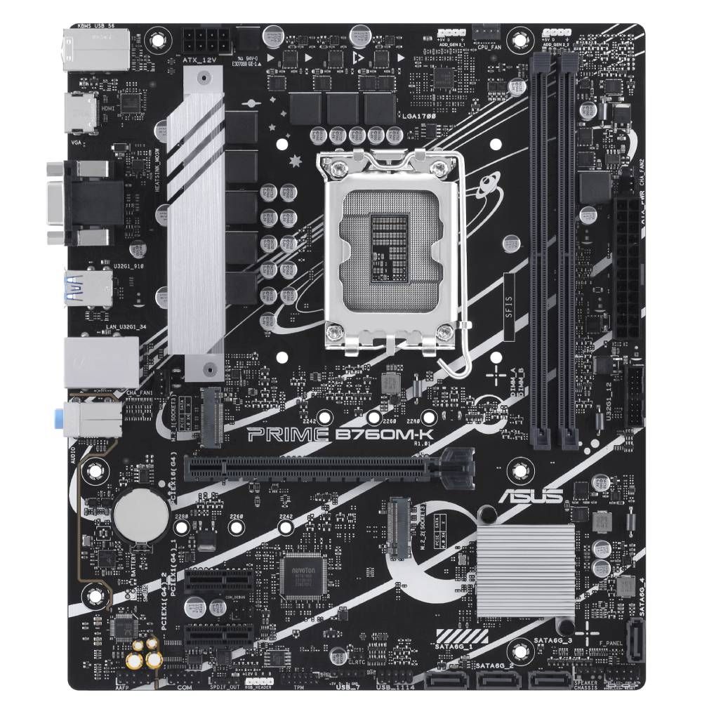 Placa Mãe Asus Prime B760M-K Intel Soquete LGA 1700 foto 1