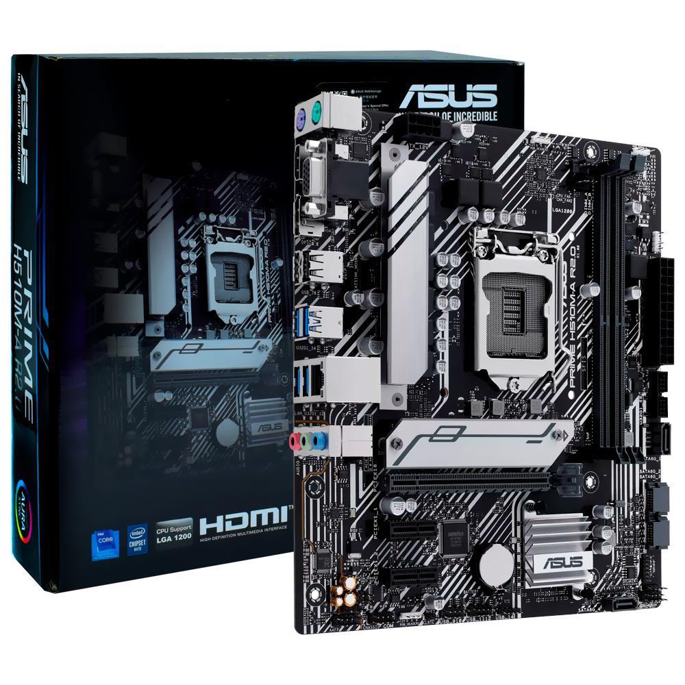 Placa Mãe Asus Prime H510M-A R2.0 Intel Soquete LGA 1200