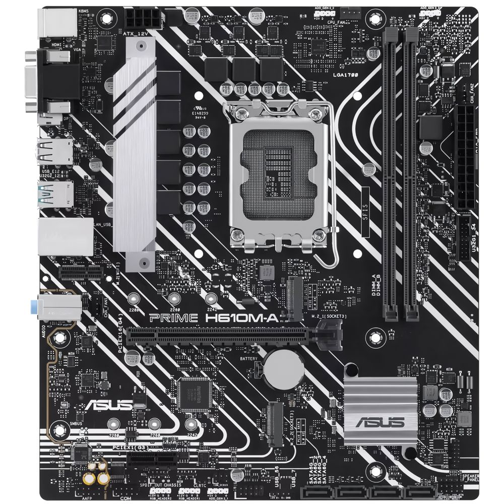 Placa Mãe Asus Prime H610M-E Intel Soquete LGA 1700 foto 2