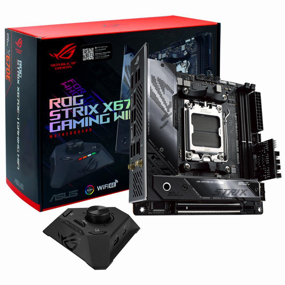 Placa Mãe Asus Rog Strix X670E-I Gaming Wi-Fi AMD Soquete AM5