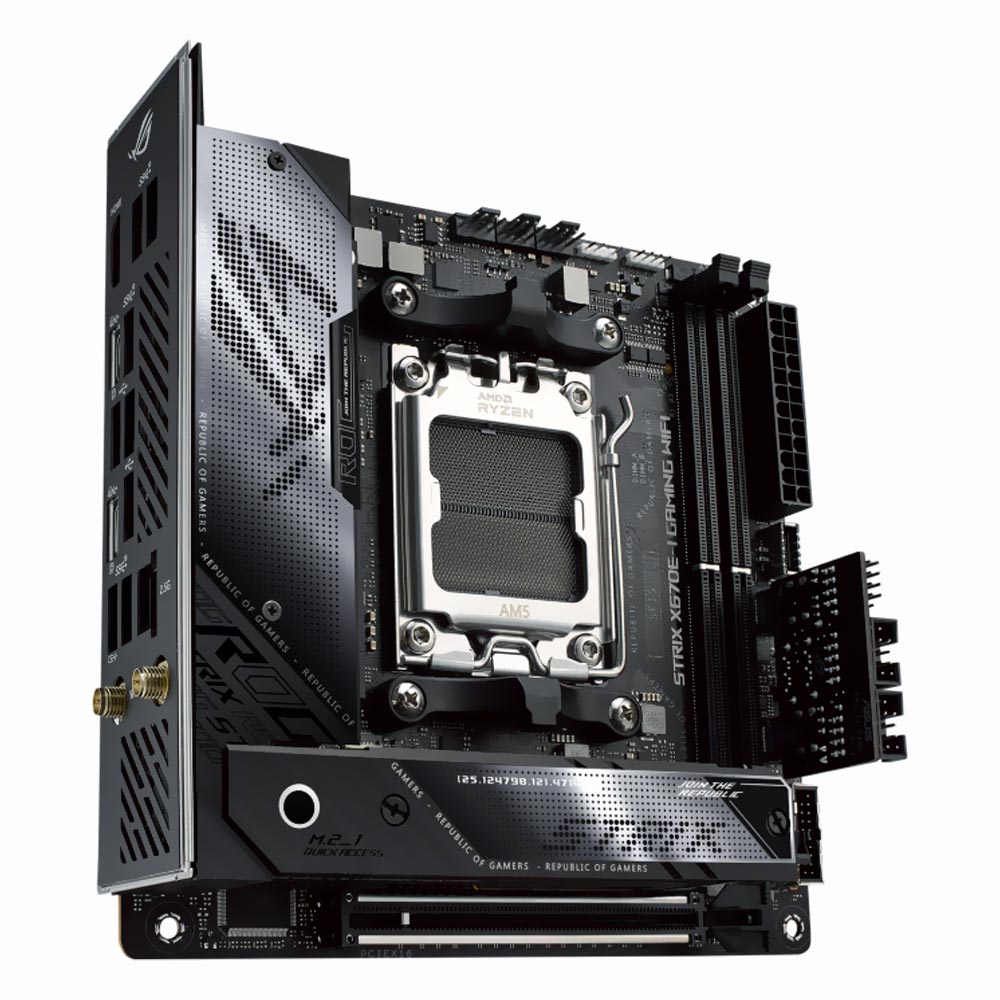 Placa Mãe Asus Rog Strix X670E-I Gaming Wi-Fi AMD Soquete AM5 foto 1