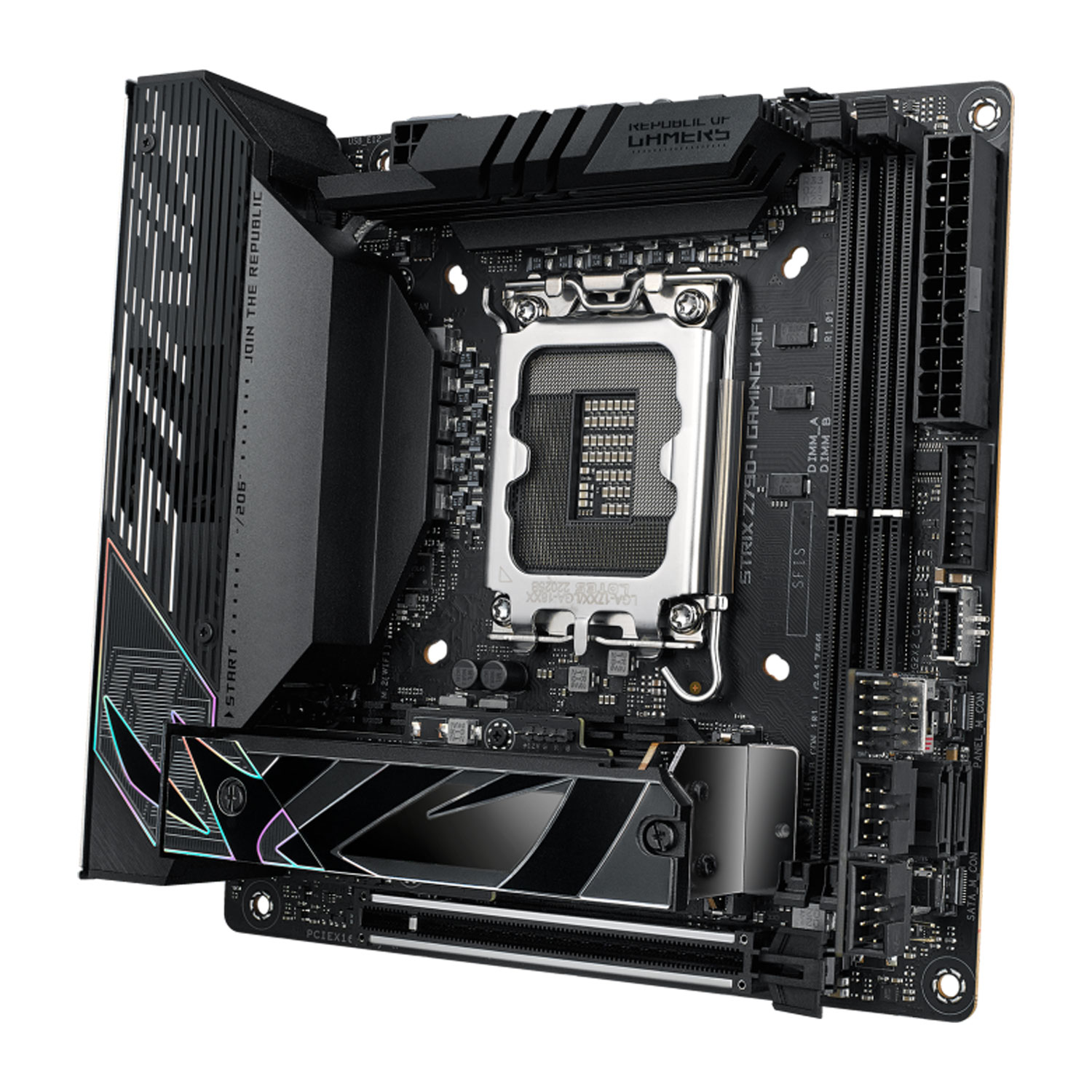Placa Mãe Asus Rog Strix Z790-I Gaming Wi-Fi Intel Soquete LGA 1700 foto 2
