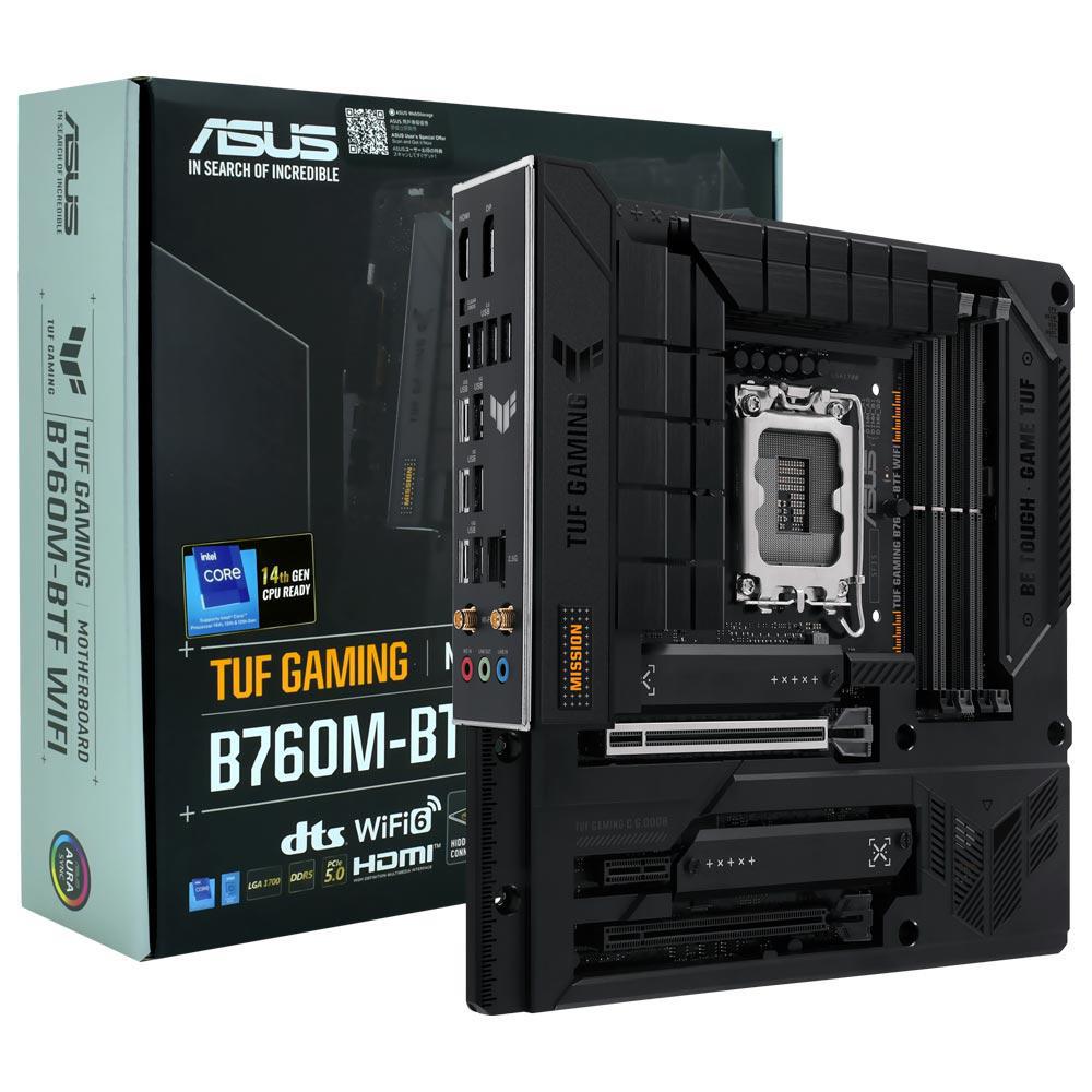Placa Mãe Asus TUF Gaming B760M-BTF Wi-Fi Intel Soquete LGA 1700