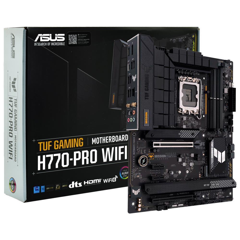 Placa Mãe Asus TUF Gaming H770-Pro Wi-Fi Intel Soquete LGA 1700