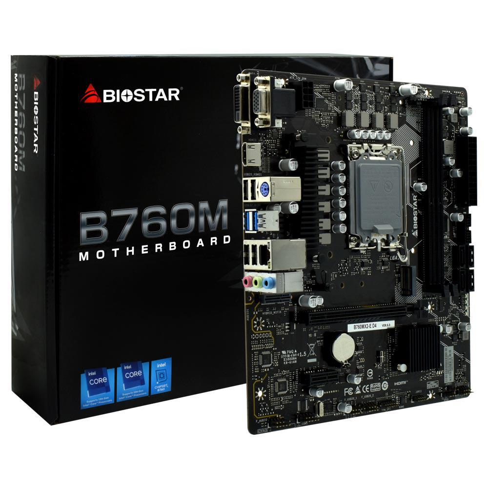 Placa Mãe Biostar B760MX2-E D4 Intel Soquete LGA 1700