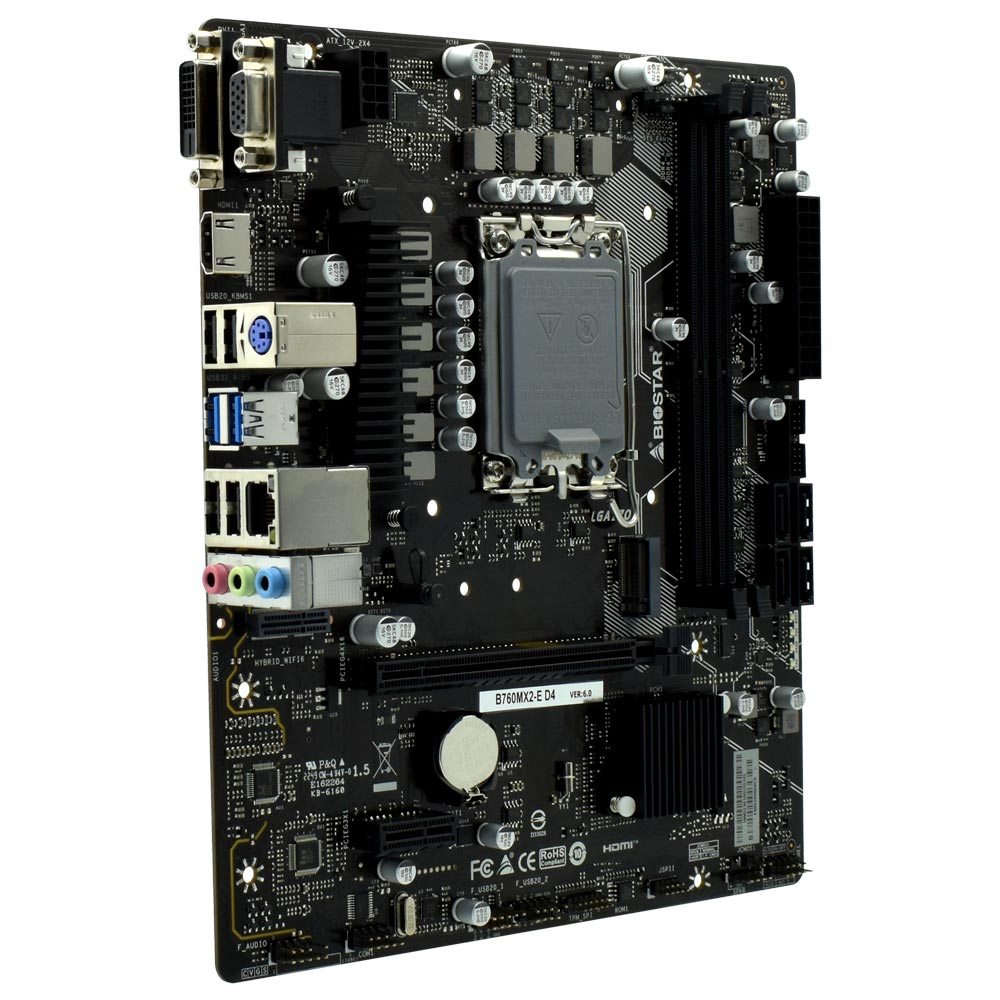 Placa Mãe Biostar B760MX2-E D4 Intel Soquete LGA 1700 foto 1