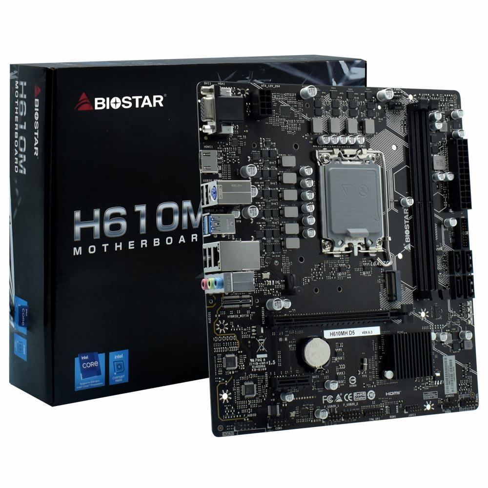 Placa Mãe Biostar H610MH D5 Intel Soquete LGA 1700