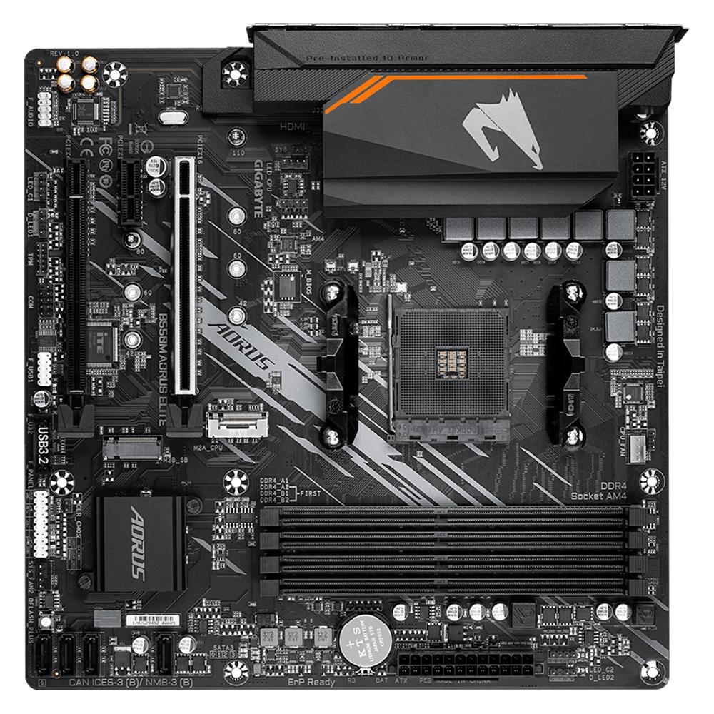Placa Mãe Gigabyte B550M Aorus Elite AMD Soquete AM4 foto 1