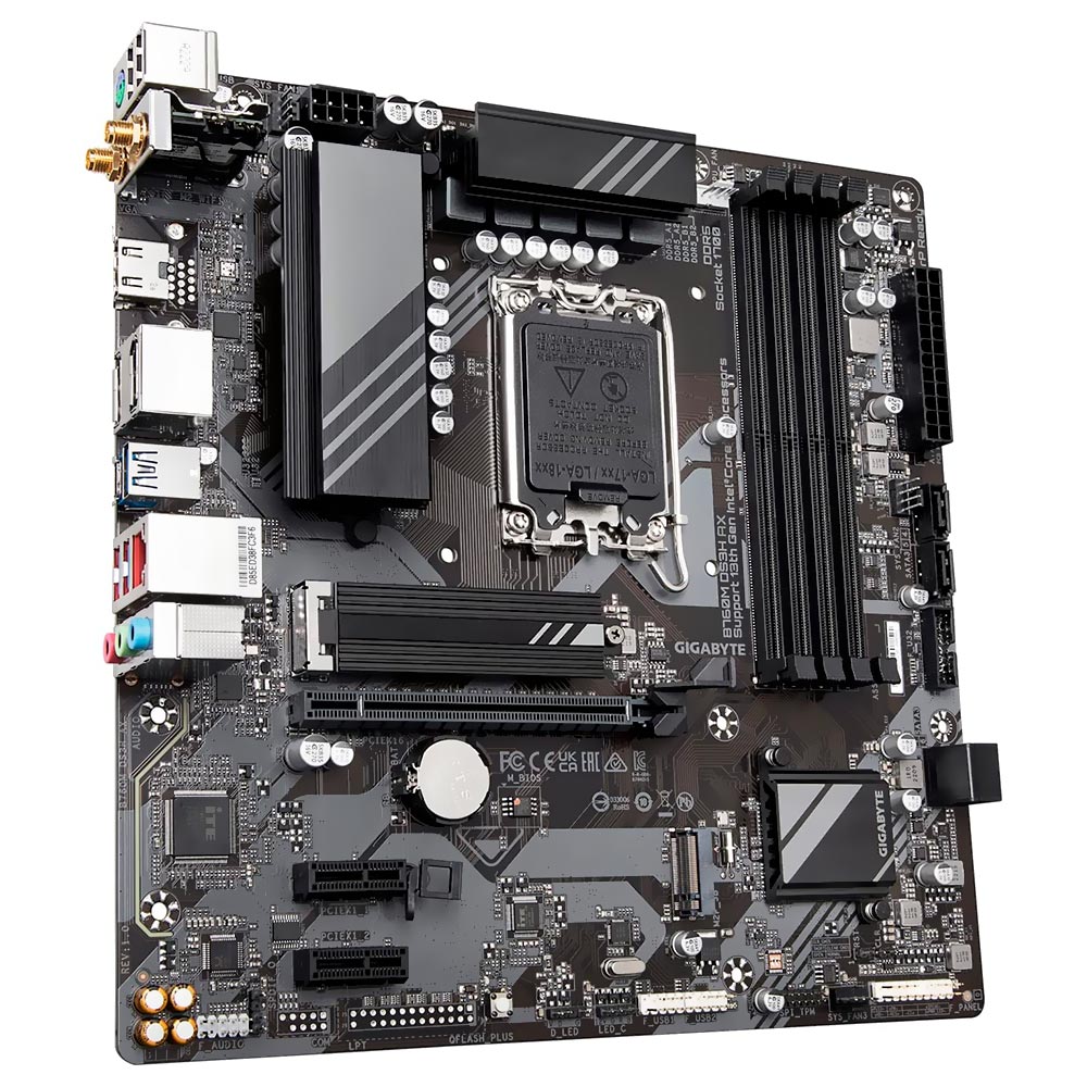 Placa Mãe Gigabyte B760M DS3H AX Intel Soquete LGA 1700 foto 1