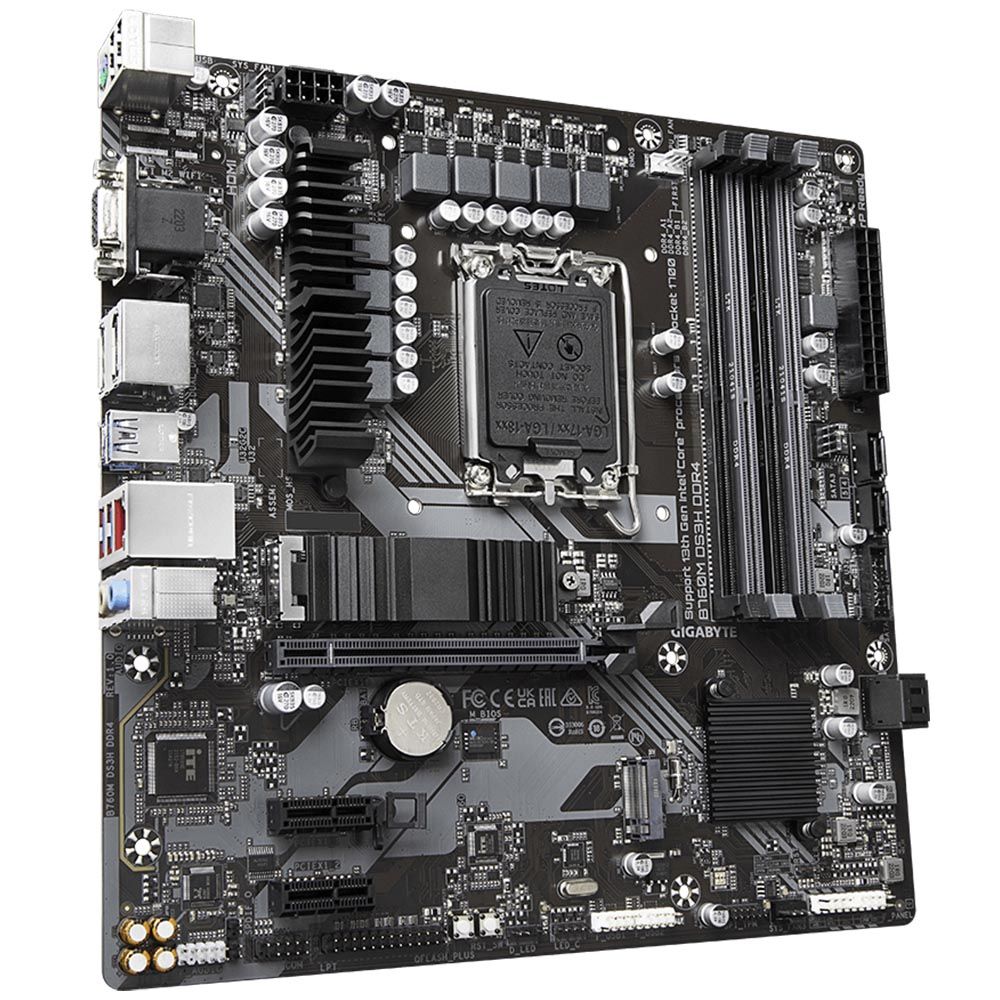 Placa Mãe Gigabyte B760M DS3H DDR4 Intel Soquete LGA 1700 foto 1