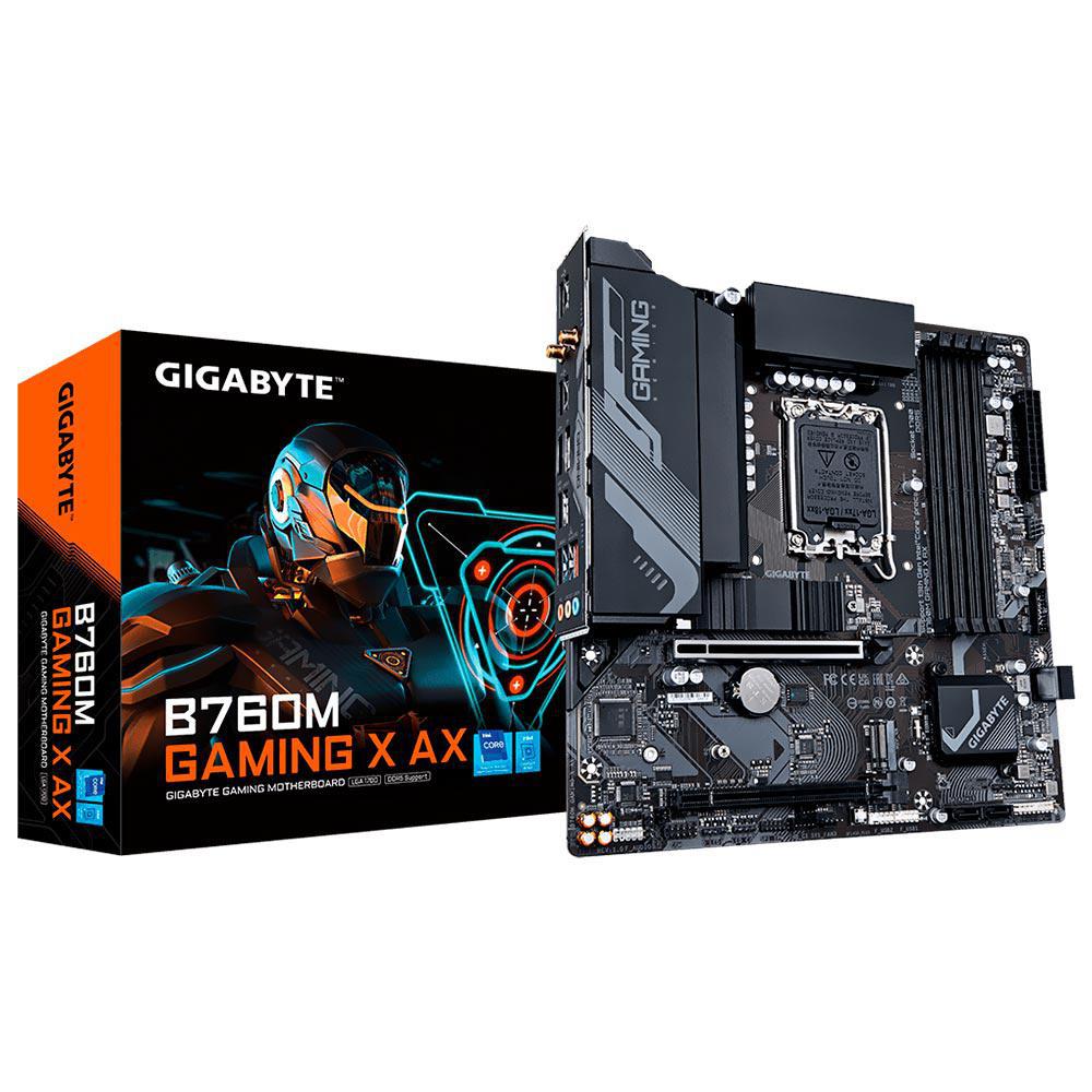 Placa Mãe Gigabyte B760M Gaming X AX Intel Soquete LGA 1700
