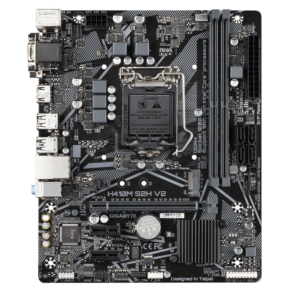 Placa Mãe Gigabyte H410M S2H V2 Intel Soquete LGA 1200 foto 1
