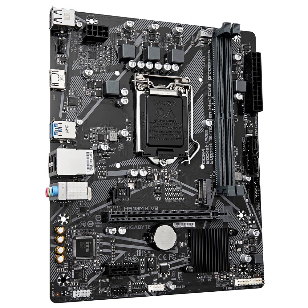 Placa Mãe Gigabyte H510M K V2 Intel Soquete LGA 1200 foto 1