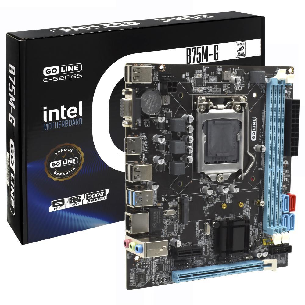 Placa Mãe GoLine GL-B75M-G Intel Soquete LGA 1155