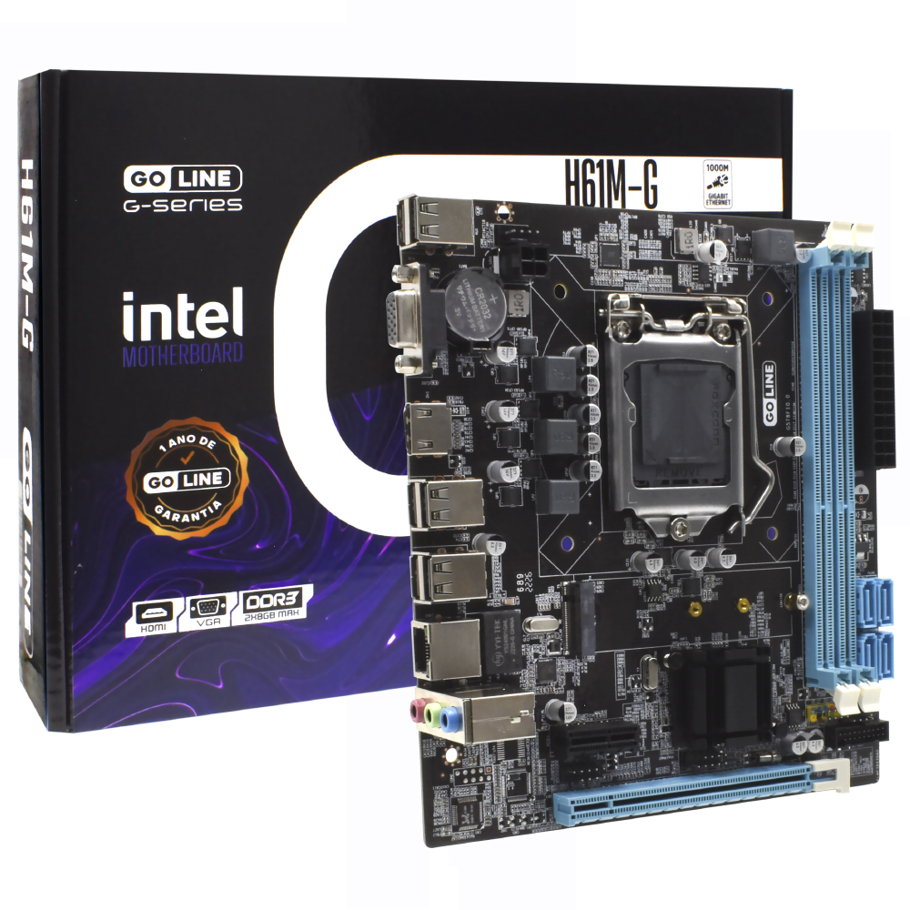 Placa Mãe GoLine GL-H61M-G Intel Soquete LGA 1155 foto principal