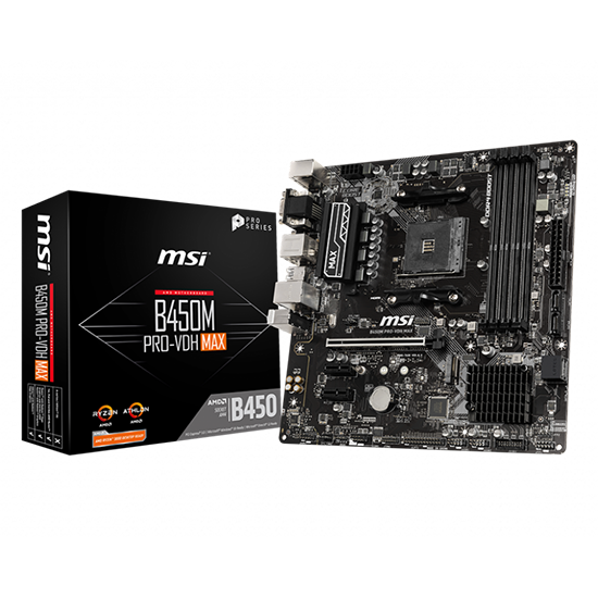 Placa Mãe MSI B450M PRO-VDH Max AMD Soquete AM4 foto principal