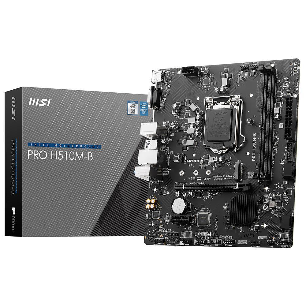 Placa Mãe MSI Pro H510M-B Intel Soquete LGA 1200
