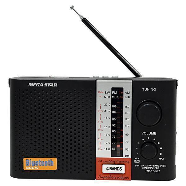 Rádio Mega Star RX-188BT SD / USB / Bluetooth