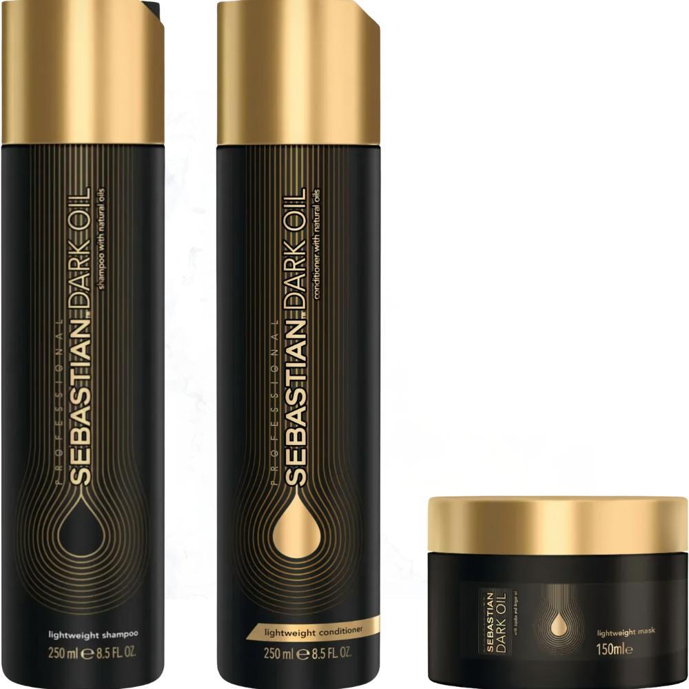 Shampoo e Condicionador Sebastian Dark Oil 250ML + Máscara 150ML