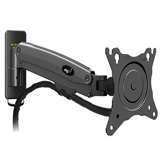 Suporte Multiarticulado para Monitores Elg F425 27" a 45" / Pistão a Gás / Giro 90°