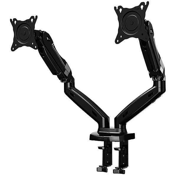 Suporte Articulado para 2 Monitores Elg F160N 17" a 27" / Pistão a Gás / Giro 360°