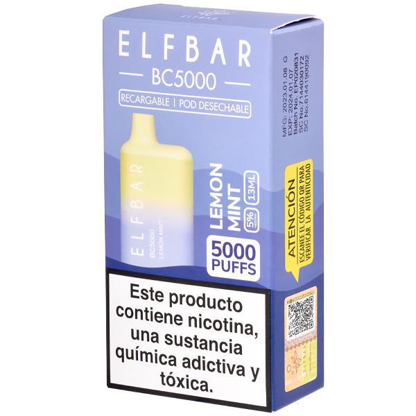 Vaper Descartável Elfbar BC5000 Lemon Mint 5000 Puffs