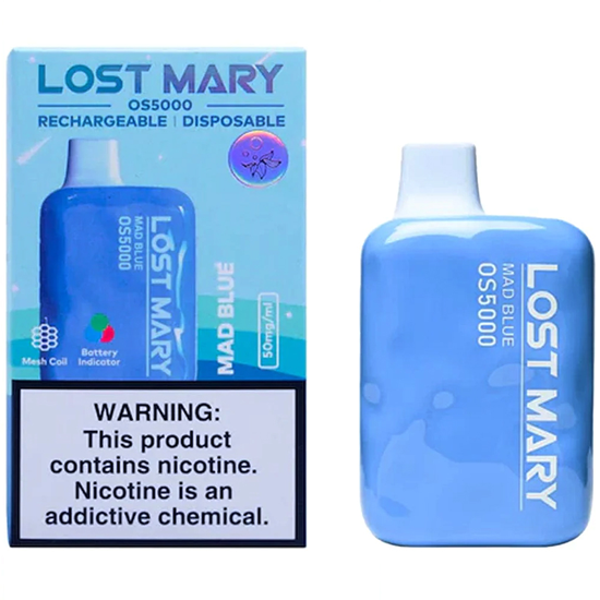 Vaper Descartável Elfbar Lost Mary OS5000 Mad Blue 5000 Puffs foto principal