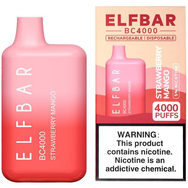 Vaper Descartável Elfbar BC4000 Strawberry Mango 4000 Puffs