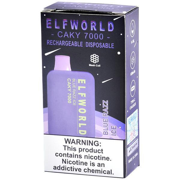 Vaper Descartável Elfworld Caky Blue Razz Ice 7000 Puffs
