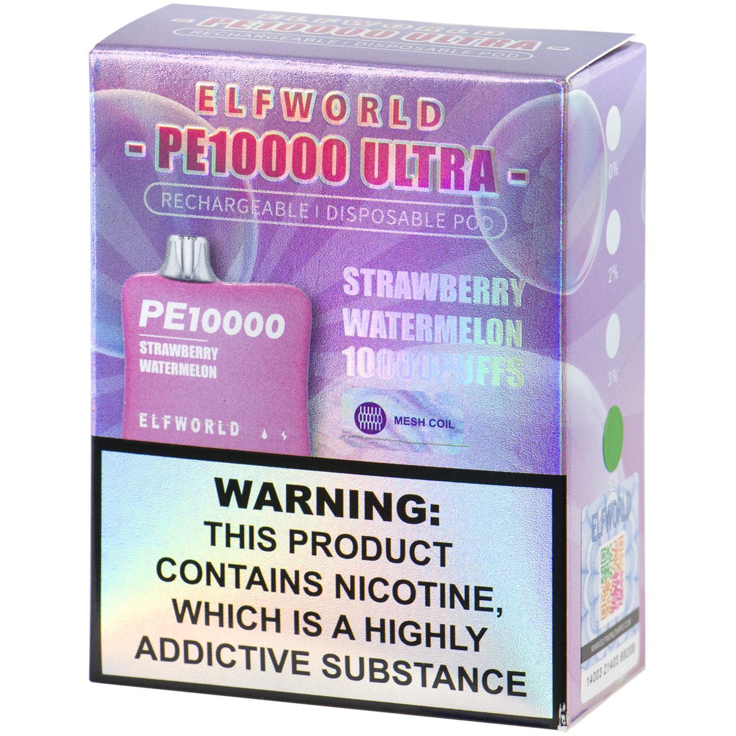Vaper Descartável Elfworld PE10000 Strawberry Watermelon 10000 Puffs